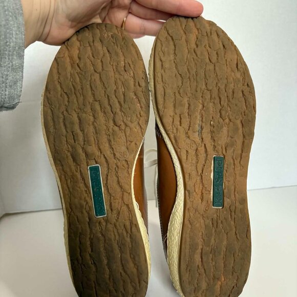 Josef Seibel Leather Sneakers – Tan Lace-Up – Made in Bulgaria Size 38 (7) - Picture 4 of 7